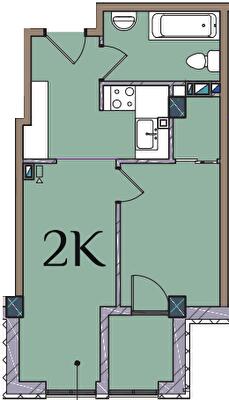 2-комнатная 35.9 м² в ЖК Гринвич Парк от 18 800 грн/м², с. Иличанка
