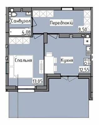 1-комнатная 43.22 м² в ЖК R2 Residence от 19 750 грн/м², Львов