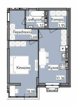 1-комнатная 49.11 м² в ЖК R2 Residence от 19 750 грн/м², Львов