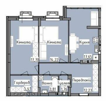 2-комнатная 72.78 м² в ЖК R2 Residence от 18 900 грн/м², Львов