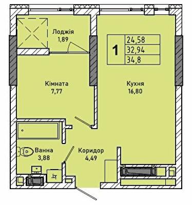 1-комнатная 34.8 м² в ЖК на ул. Миколайчука, 38 от 21 000 грн/м², Львов