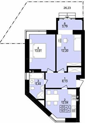2-кімнатна 55.21 м² в ЖК Вілла Венеція від 24 300 грн/м², м. Винники