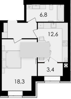 1-комнатная 46.8 м² в ЖК Forest Home от 23 400 грн/м², Винница