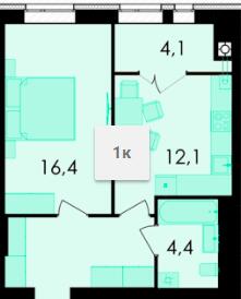 1-комнатная 45.4 м² в ЖК Forest Home от 23 400 грн/м², Винница