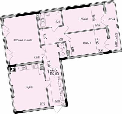 3-комнатная 104.8 м² в ЖК Comfort Hall от 15 650 грн/м², Черновцы