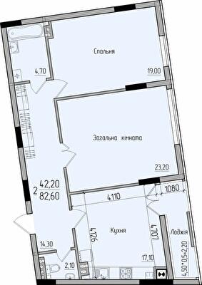 2-комнатная 82.6 м² в ЖК Comfort Hall от 15 650 грн/м², Черновцы