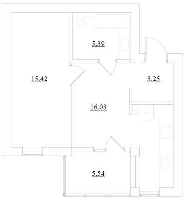 1-комнатная 45.63 м² в ЖК Desna Park Residence от 32 150 грн/м², с. Зазимье