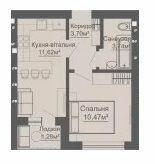 1-комнатная 30.81 м² в КД Brickwood от 18 500 грн/м², пгт Гостомель