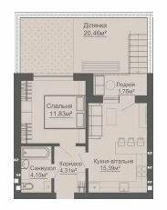 1-комнатная 37.43 м² в КД Brickwood от 18 500 грн/м², пгт Гостомель