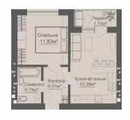 1-комнатная 37.43 м² в КД Brickwood от 18 500 грн/м², пгт Гостомель