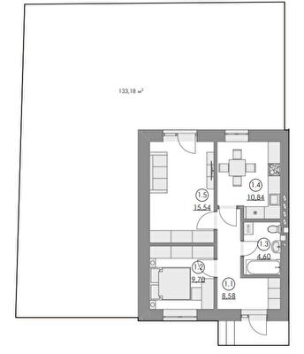 2-комнатная 49.26 м² в ЖК Cherry House 4 от 18 000 грн/м², пгт Гостомель