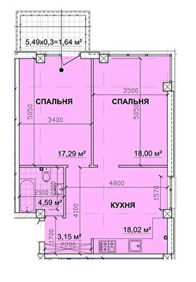 2-кімнатна 64.33 м² в ЖК PARKOVIY від 17 900 грн/м², м. Кривий ріг