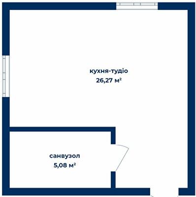 1-кімнатна 31.35 м² в КБ Liverpool House від 32 300 грн/м², Київ