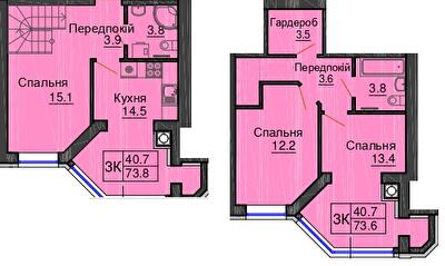 Двухуровневая 73.8 м² в ЖК Sofia Nova от 30 000 грн/м², с. Новоселки