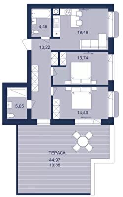 2-кімнатна 82.67 м² в ЖК РЕМ від 17 300 грн/м², м. Самбір