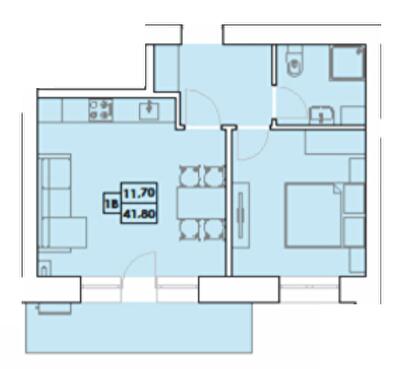 1-комнатная 41.8 м² в ЖК Крайобраз от 31 850 грн/м², г. Яремче