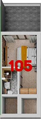 1-кімнатна 24.5 м² в Апарт-комплекс Wood Apartments від 61 650 грн/м², с. Яблуниця