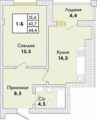 1-комнатная 43.9 м² в ЖК Парк Совиньон от 21 900 грн/м², пгт Таирово
