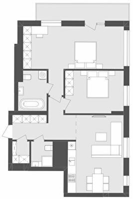 2-комнатная 84.04 м² в ЖК Avalon Flex от 25 000 грн/м², Львов