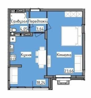 1-комнатная 49.58 м² в ЖК R2 Residence от 19 750 грн/м², Львов