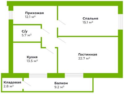 2-комнатная 78.3 м² в ЖК Центральный от 20 950 грн/м², Николаев