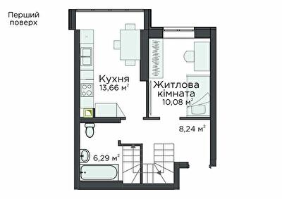 Двухуровневая 76.52 м² в Клубная резиденция O`Club от 29 027 грн/м², с. Крюковщина