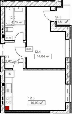 1-комнатная 41.1 м² в ЖК FreeDom от 23 000 грн/м², пгт Гостомель