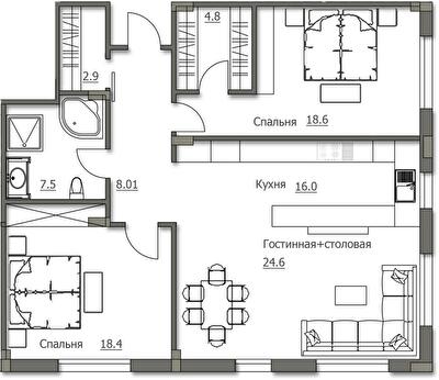 3-кімнатна 99.5 м² в ЖК Бірюза від 20 950 грн/м², с. Підгірці