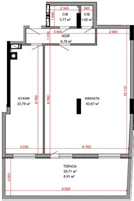1-комнатная 109.7 м² в ЖК Royal Park от 33 750 грн/м², г. Ирпень