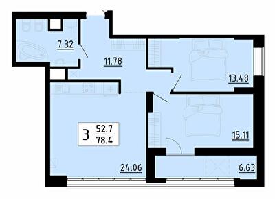 3-кімнатна 78.4 м² в ЖК Енергія від 21 700 грн/м², Тернопіль