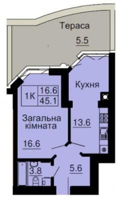 1-кімнатна 45.1 м² в ЖК Софія Клубний від 30 000 грн/м², с. Софіївська Борщагівка