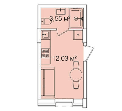 1-кімнатна 15.58 м² в ЖК Smart House від 78 000 грн/м², Львів
