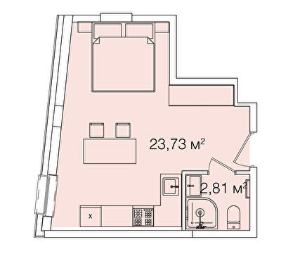 1-кімнатна 26.54 м² в ЖК Smart House від 78 000 грн/м², Львів