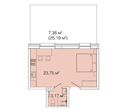 1-комнатная 34.48 м² в ЖК Smart House от 100 000 грн/м², Львов