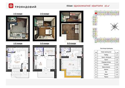 Двухуровневая 66 м² в ЖК Трояндовый от 31 500 грн/м², г. Бровары
