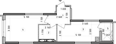 1-кімнатна 37.45 м² в ЖК Оптимісто від 49 900 грн/м², с. Гатне