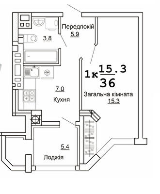 1-кімнатна 36 м² в ЖК Святопетрівський від 31 333 грн/м², с. Святопетрівське