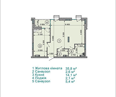 2-комнатная 60 м² в ЖК Sense City от 32 000 грн/м², с. Софиевская Борщаговка