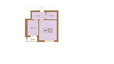 1-комнатная 45.2 м² в ЖК Гранд Виллас от 20 750 грн/м², пгт Ворзель