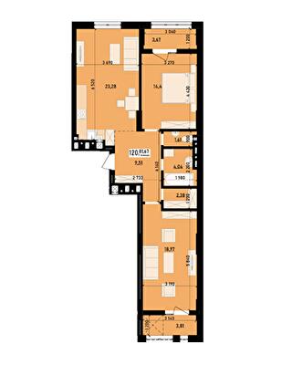 2-комнатная 81.67 м² в ЖК Весняний от 35 820 грн/м², г. Винники